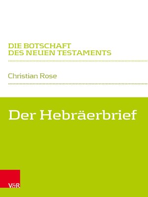 cover image of Der Hebräerbrief